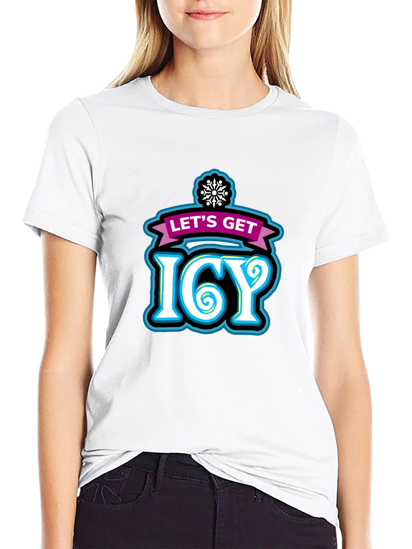 Lets Get Icy Graphic Tee - Winter Party Shirt