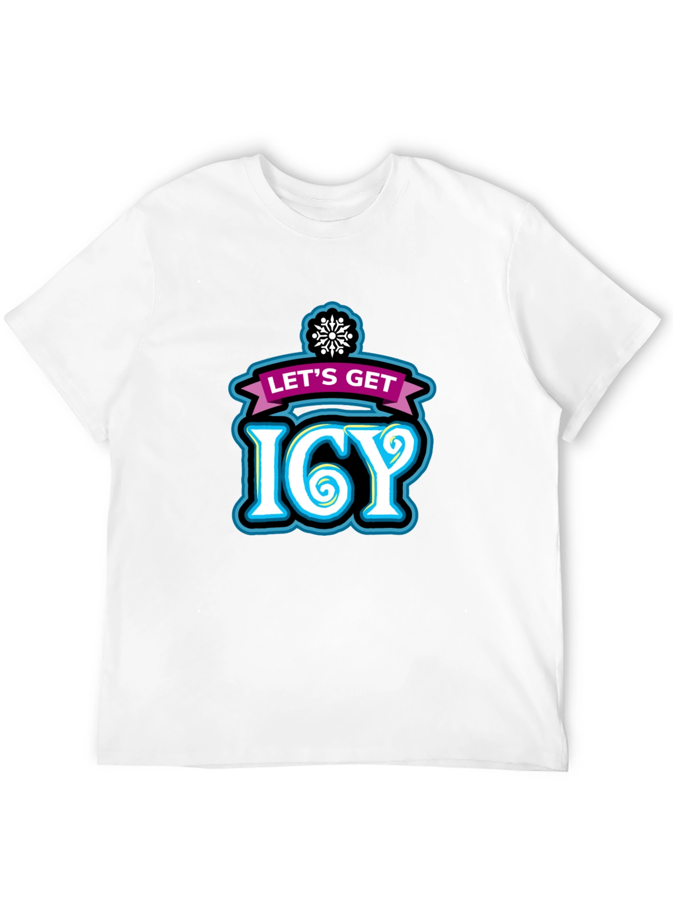Lets Get Icy Graphic Tee - Winter Party Shirt