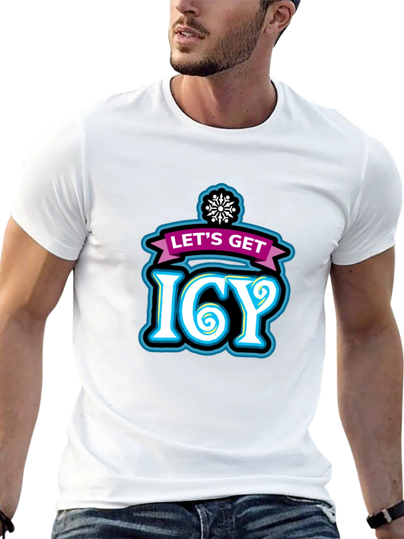 Lets Get Icy Graphic Tee - Winter Party Shirt