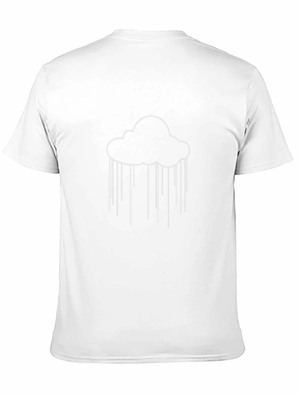 Mens Black T-Shirt with Cloud Rain Graphic