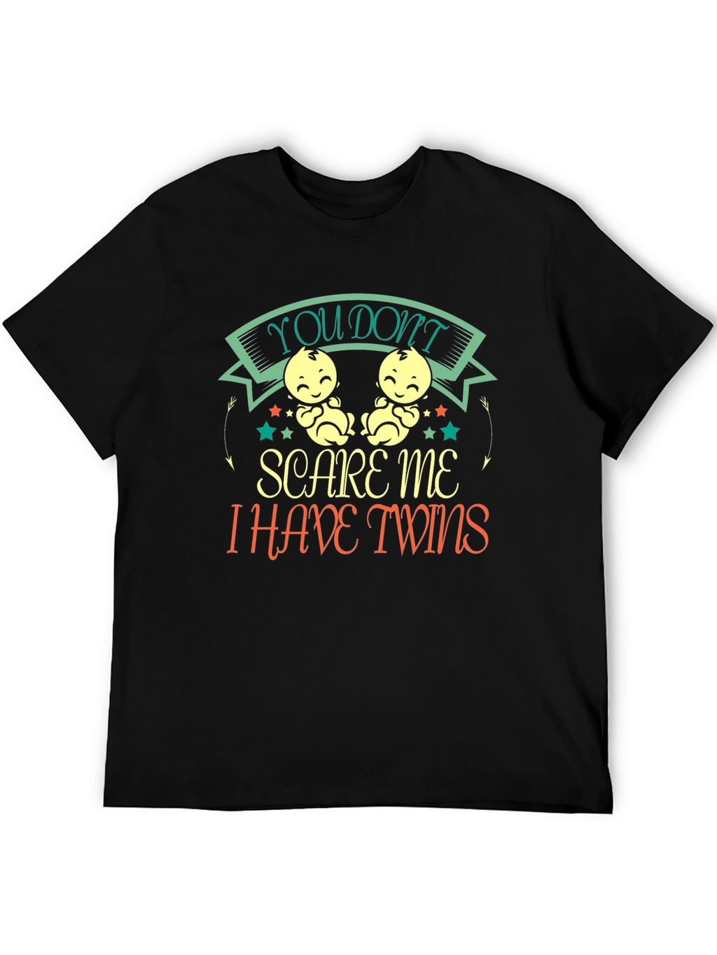 Funny I Have Twins Black T-Shirt