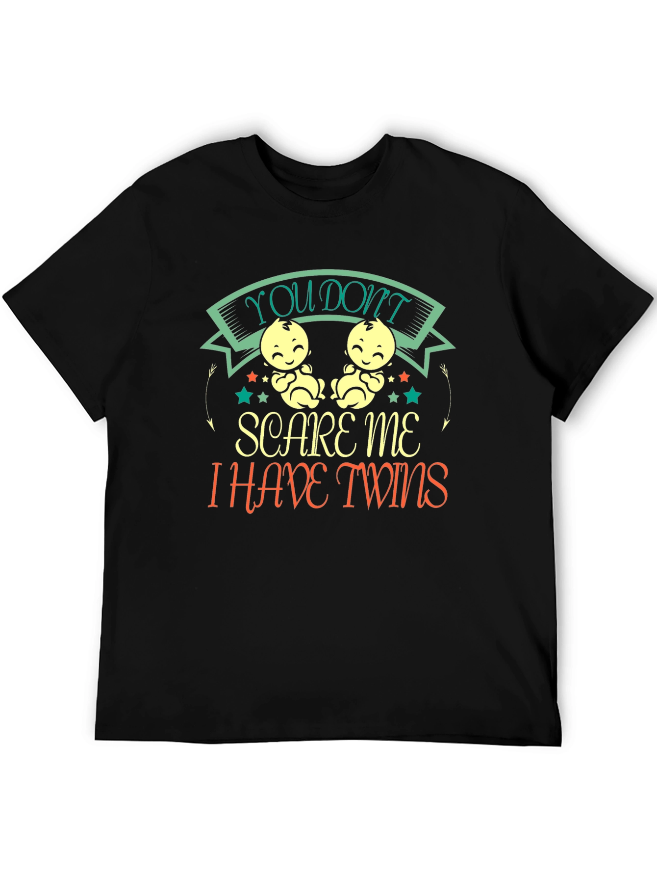 Funny I Have Twins Black T-Shirt
