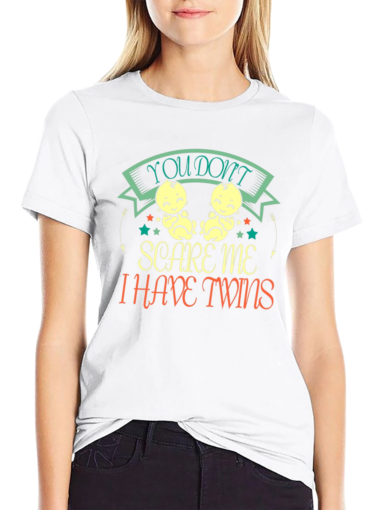 Funny I Have Twins Black T-Shirt