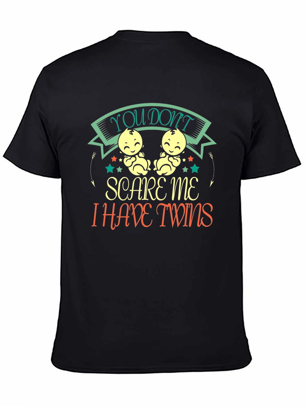 Funny I Have Twins Black T-Shirt