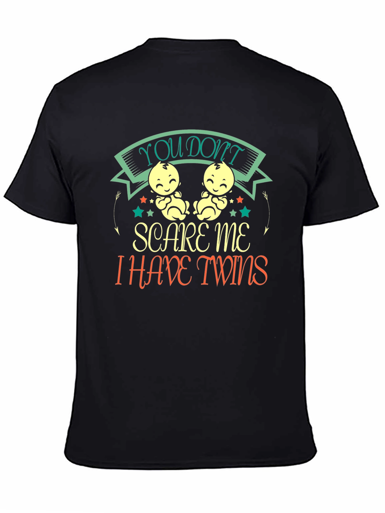 Funny I Have Twins Black T-Shirt