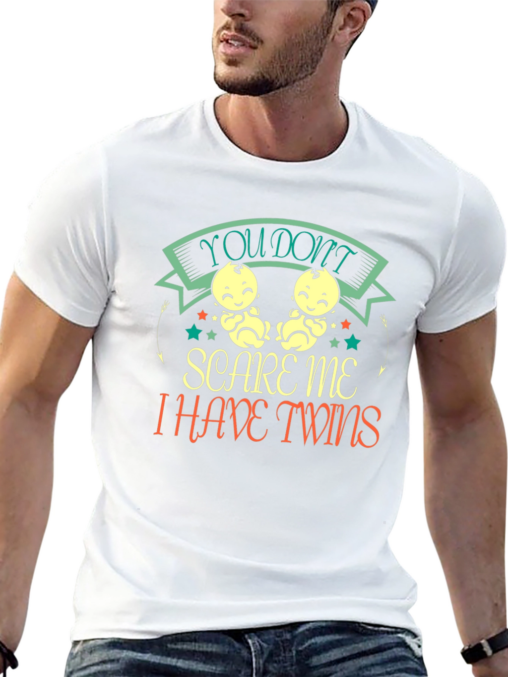 Funny I Have Twins Black T-Shirt