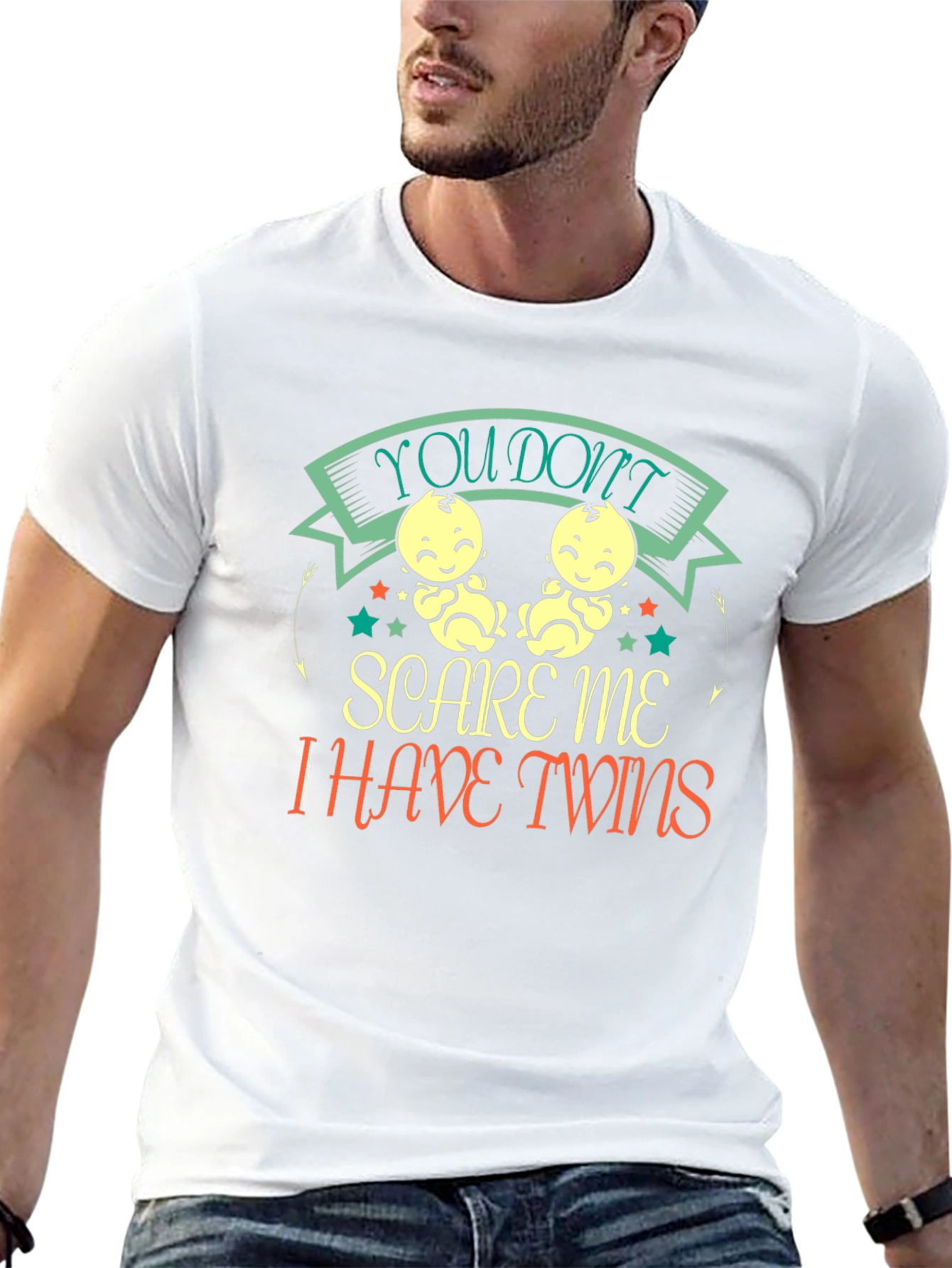 Funny I Have Twins Black T-Shirt