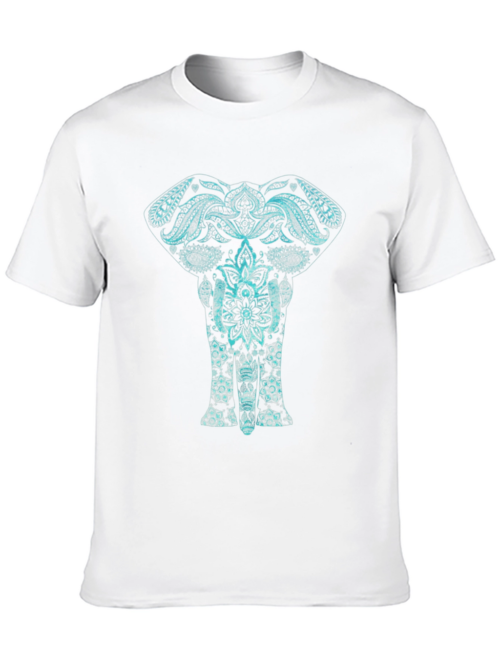 Elephant Mandala Graphic Tee - Black