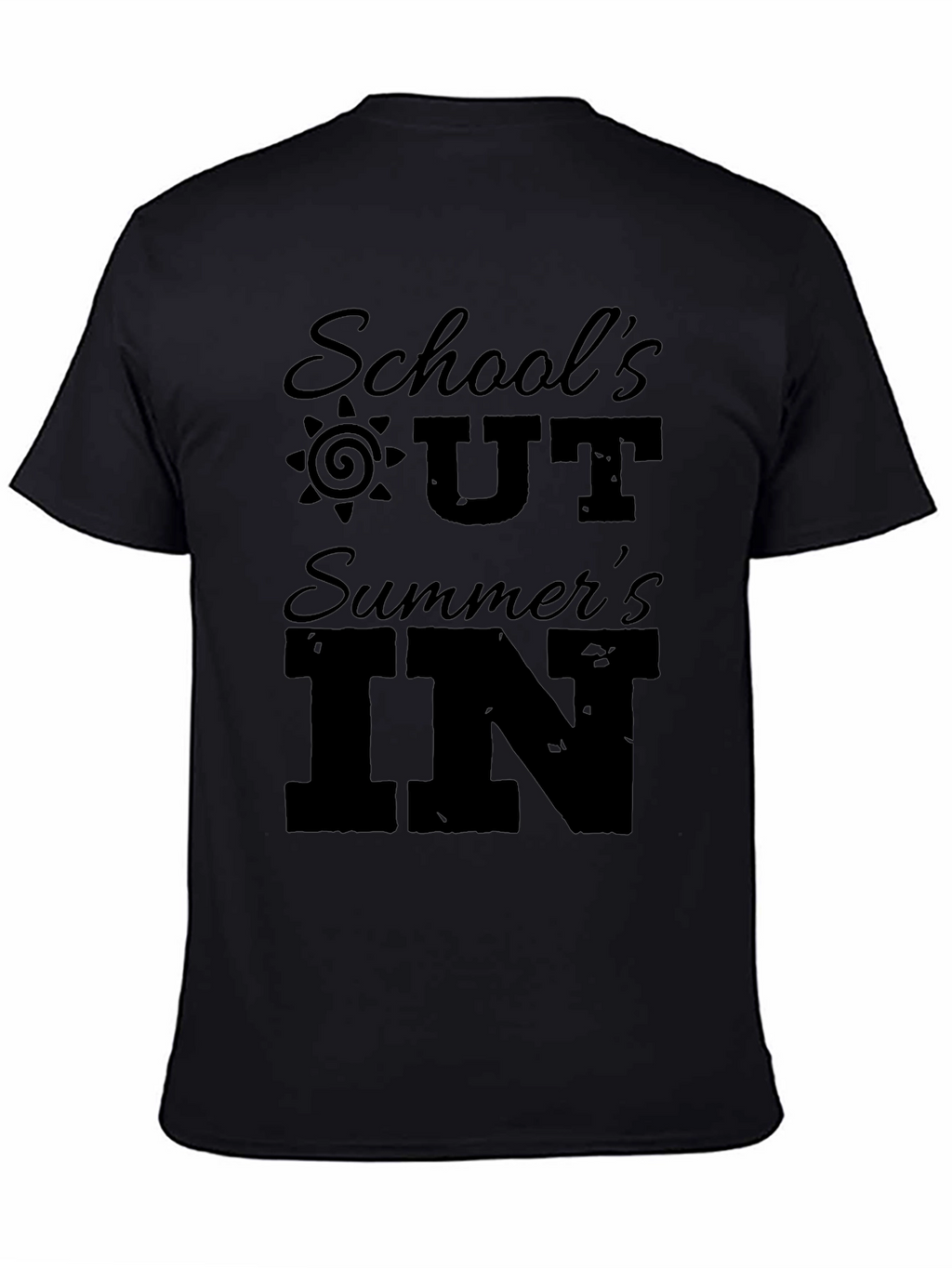 Schools Out Summers In Black Graphic Tee