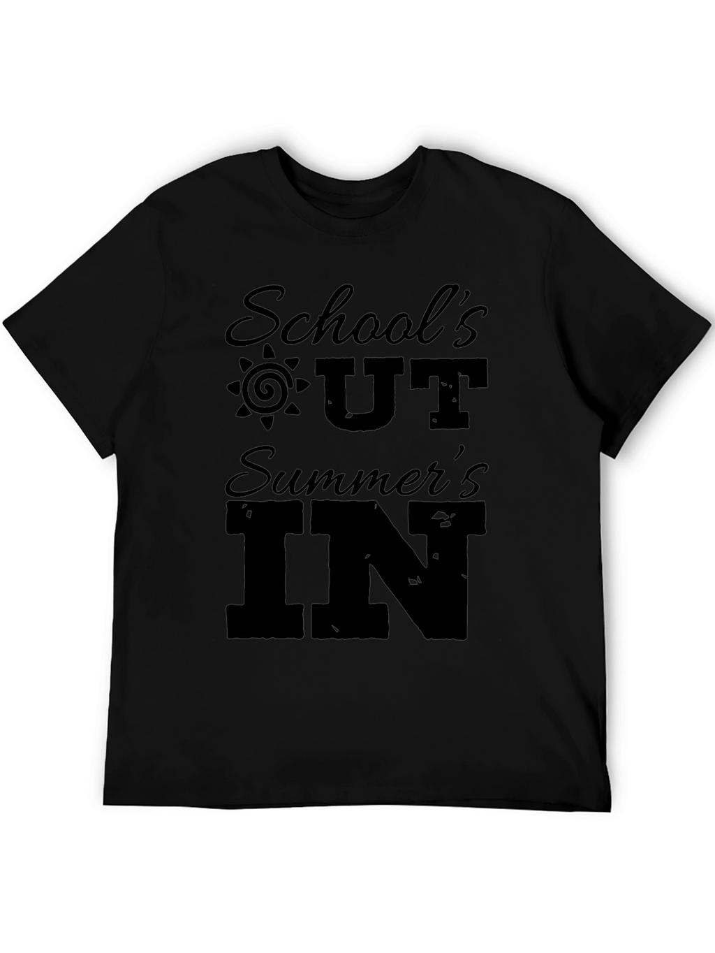Schools Out Summers In Black Graphic Tee