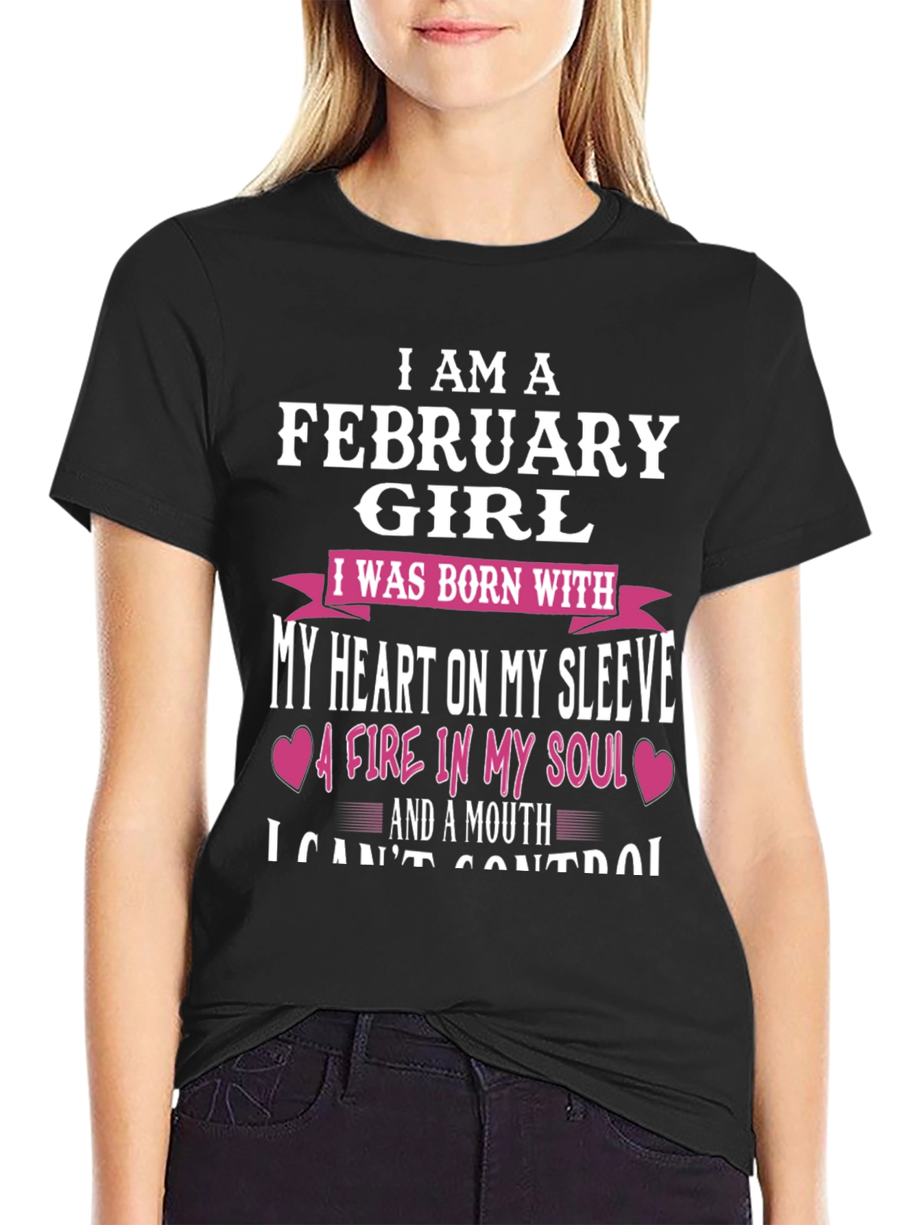 February Girl Heart & Soul Graphic T-Shirt