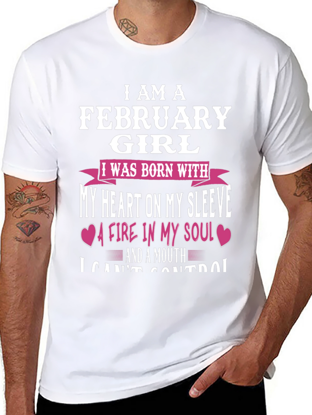 February Girl Heart & Soul Graphic T-Shirt