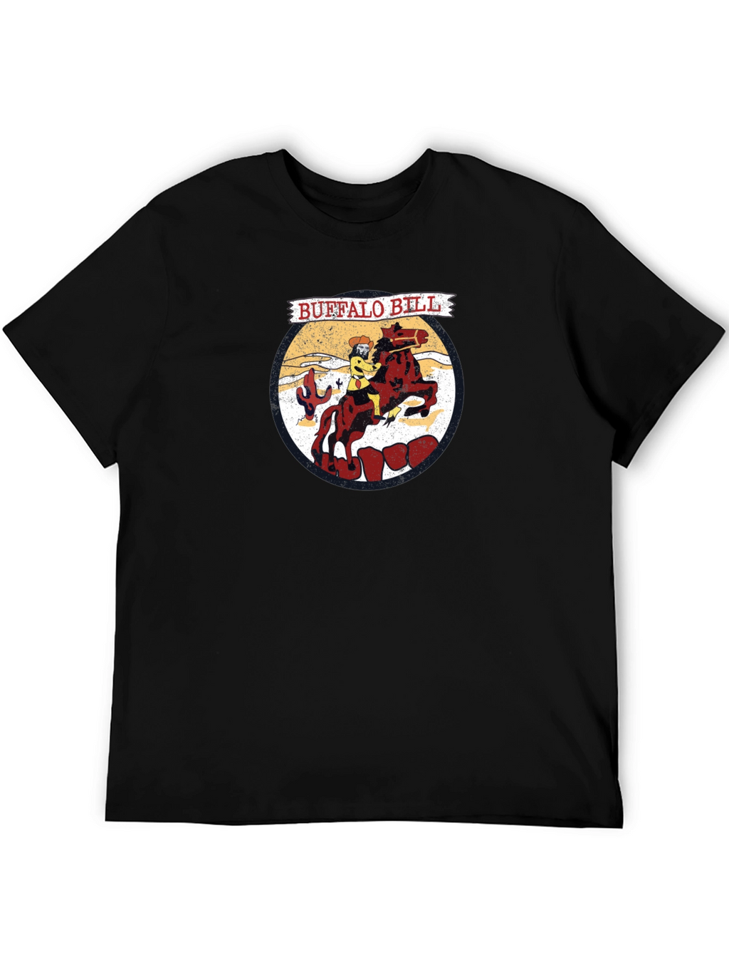 Buffalo Bill Cartoon Graphic T-Shirt