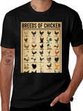 Breeds of Chicken Graphic Tee - Black T-Shirt