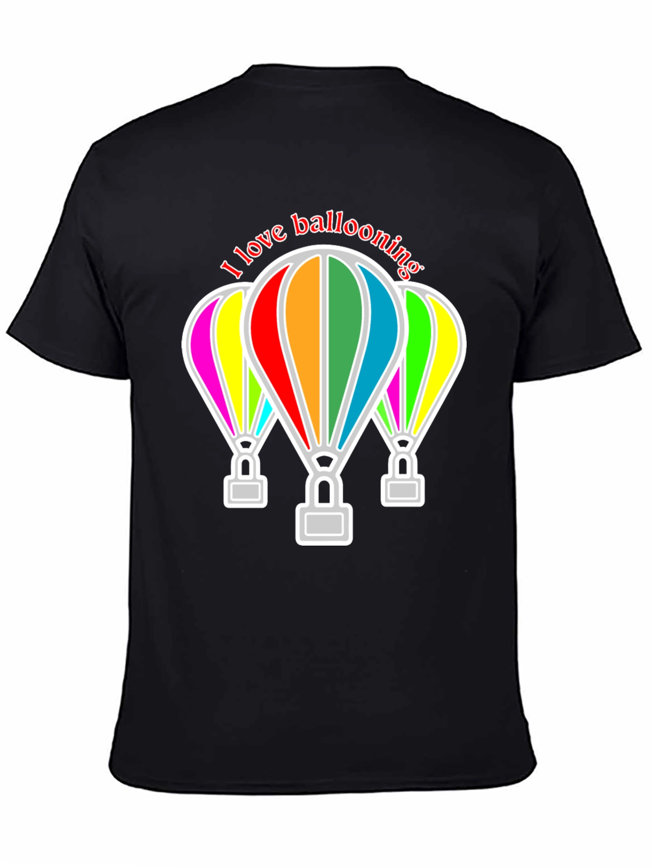 I Love Ballooning Black T-Shirt