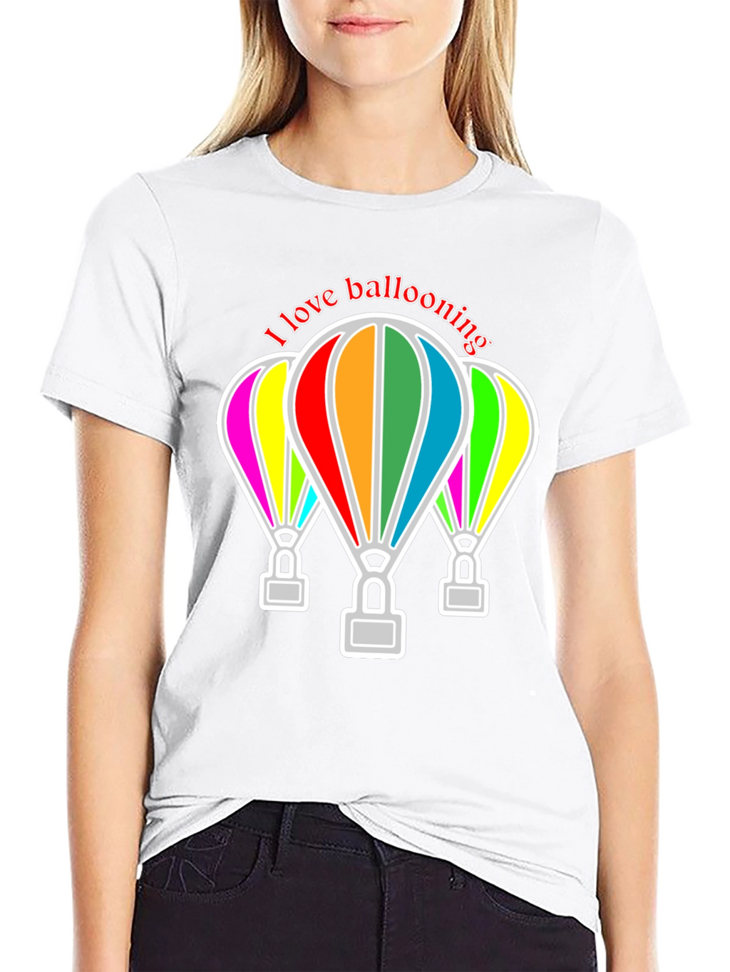 I Love Ballooning Black T-Shirt