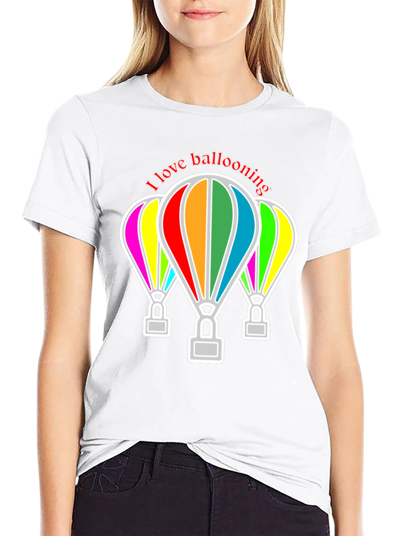 I Love Ballooning Black T-Shirt