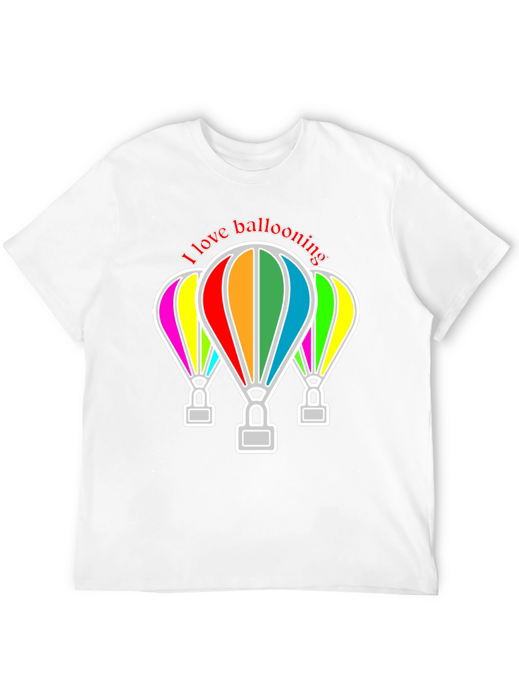 I Love Ballooning Black T-Shirt