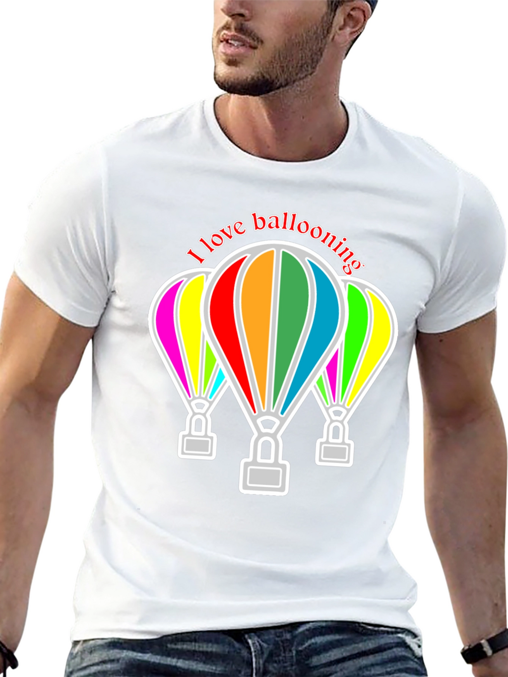 I Love Ballooning Black T-Shirt