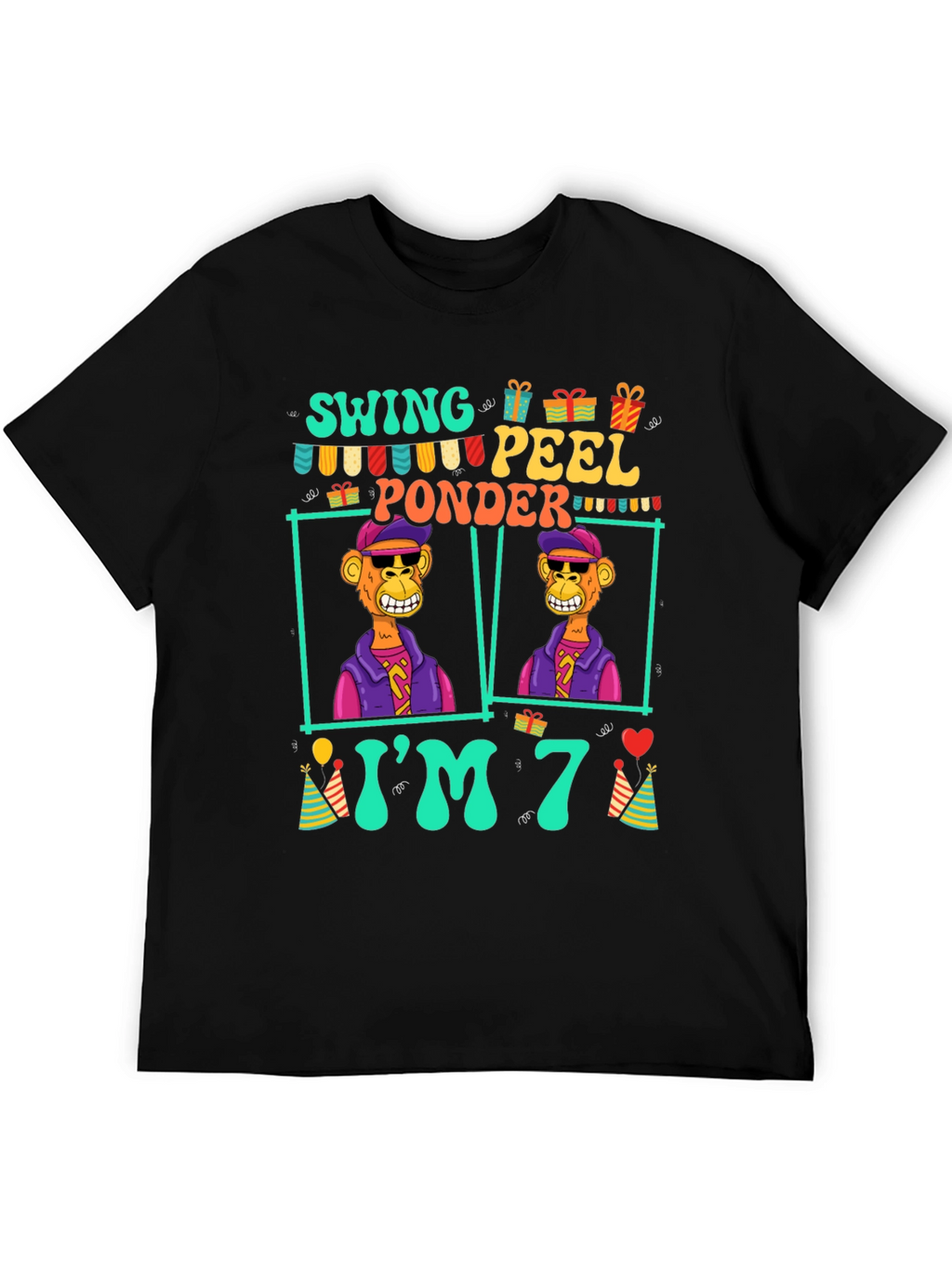 Funny 7th Birthday Ape T-Shirt