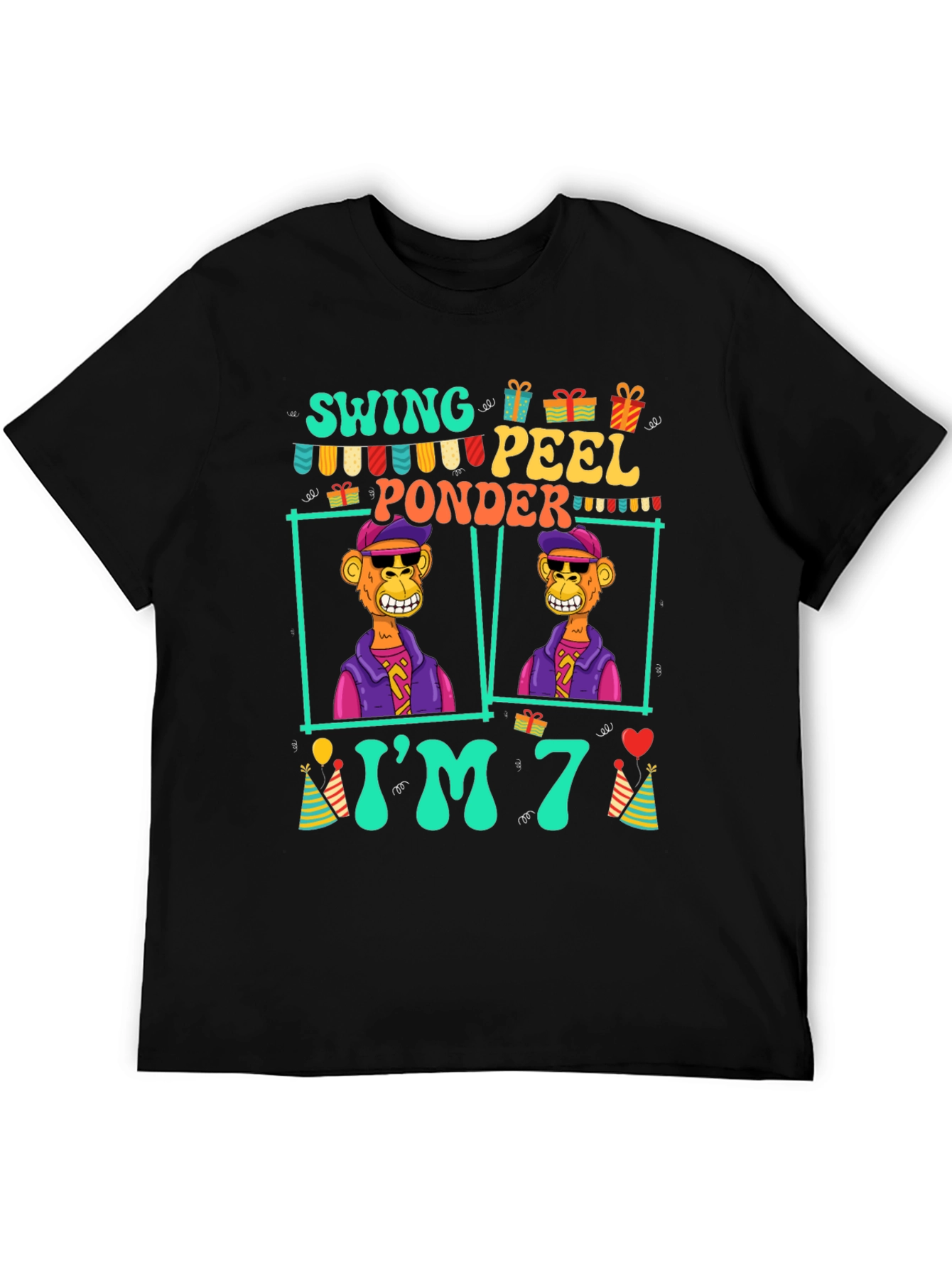 Funny 7th Birthday Ape T-Shirt