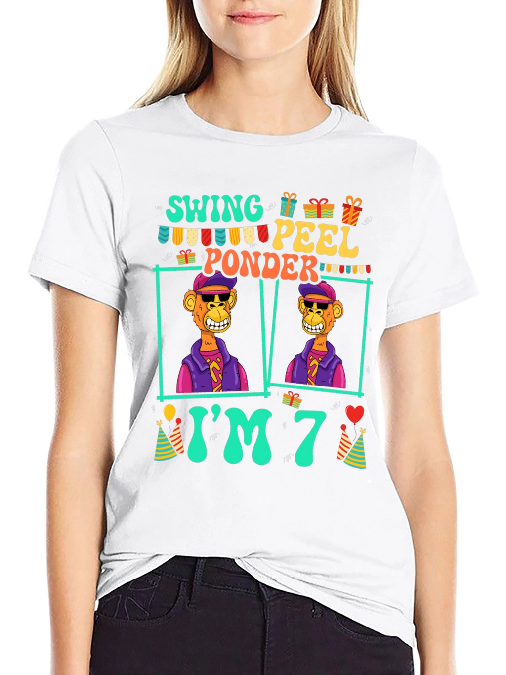 Funny 7th Birthday Ape T-Shirt