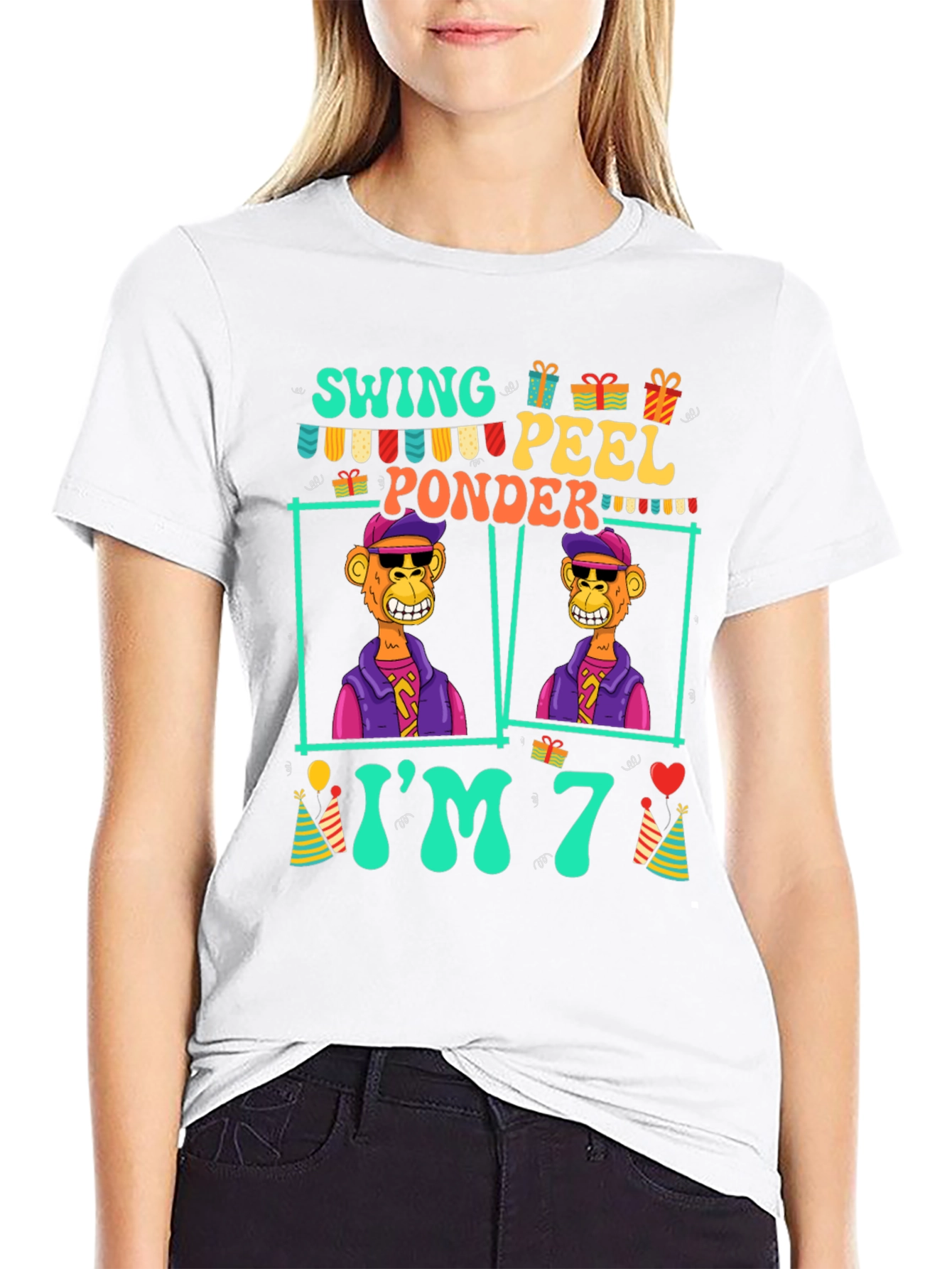 Funny 7th Birthday Ape T-Shirt