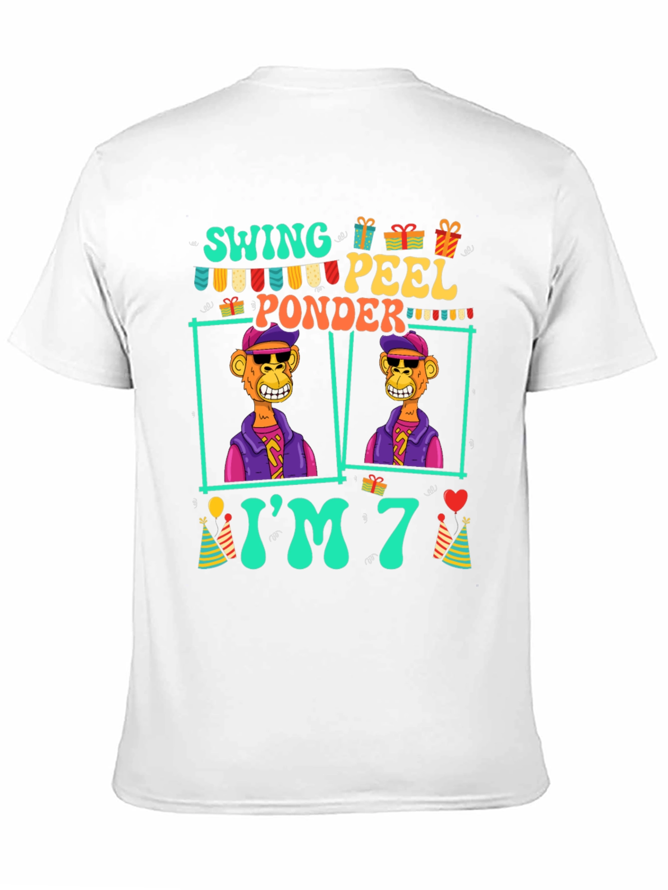 Funny 7th Birthday Ape T-Shirt
