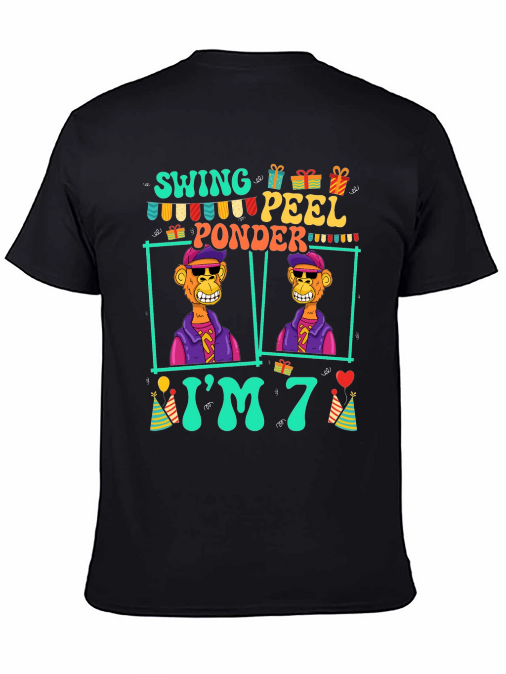 Funny 7th Birthday Ape T-Shirt