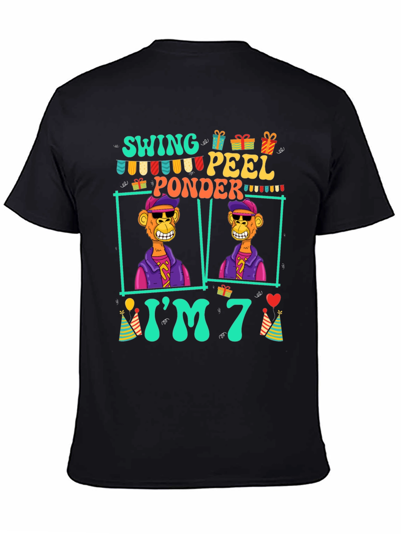 Funny 7th Birthday Ape T-Shirt