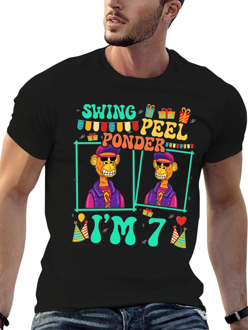 Funny 7th Birthday Ape T-Shirt
