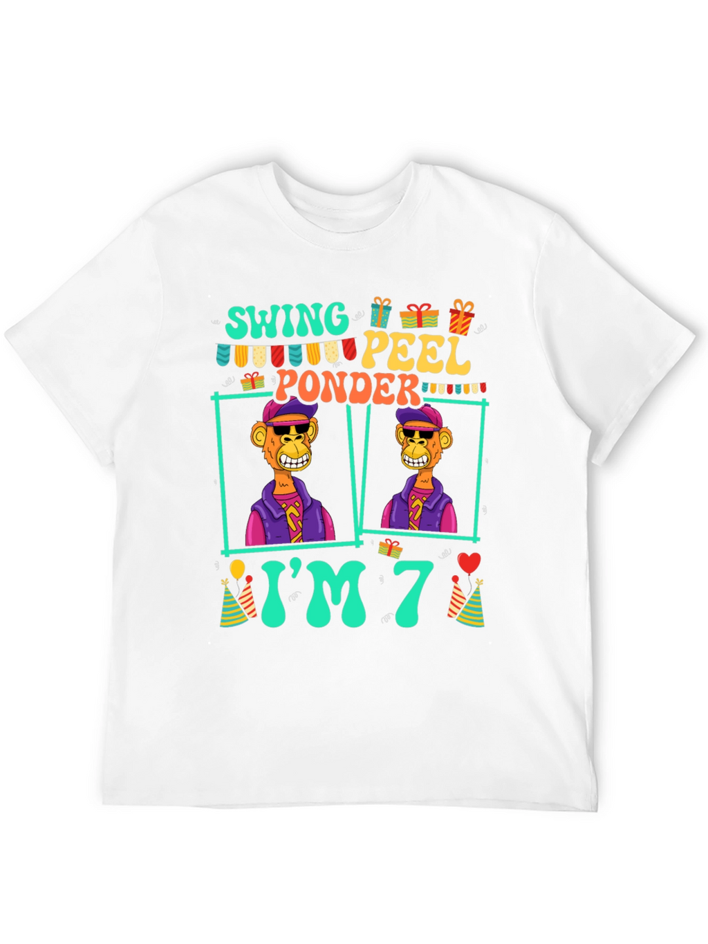 Funny 7th Birthday Ape T-Shirt