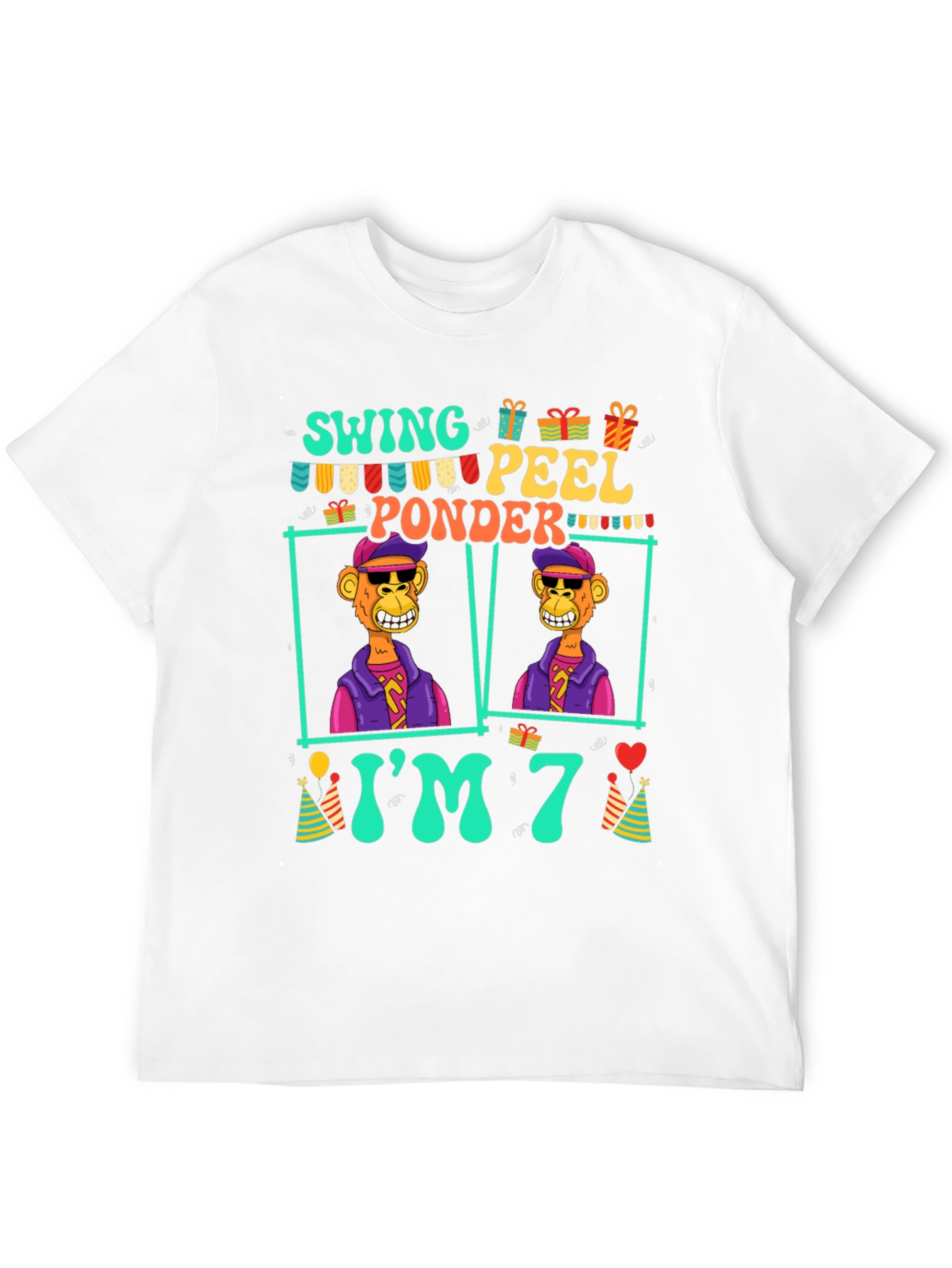 Funny 7th Birthday Ape T-Shirt