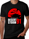 Operation Desert Storm 91 T-Shirt Military Tank Design