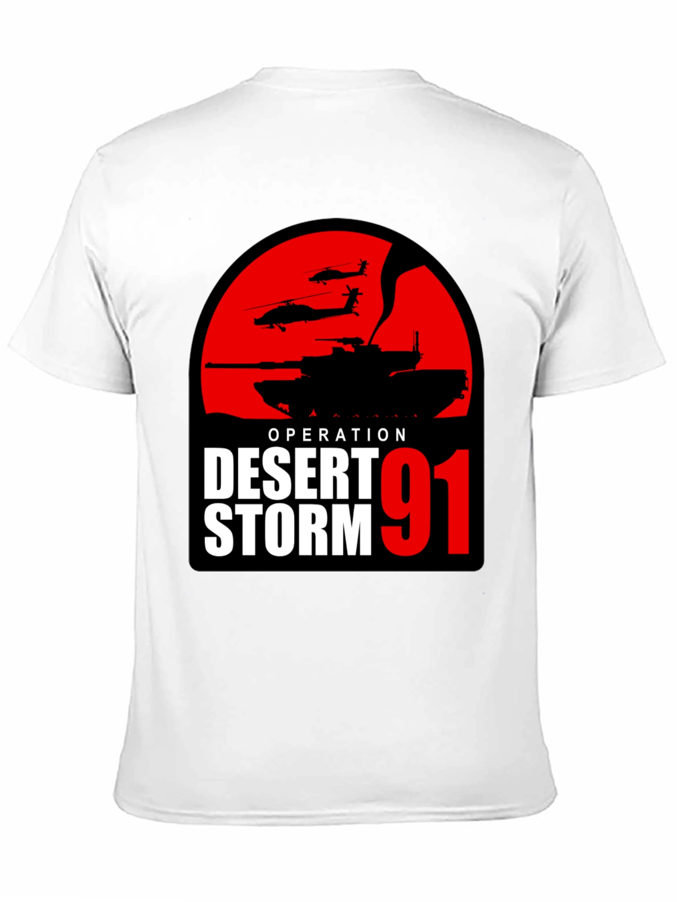 Operation Desert Storm 91 T-Shirt Military Tank Design