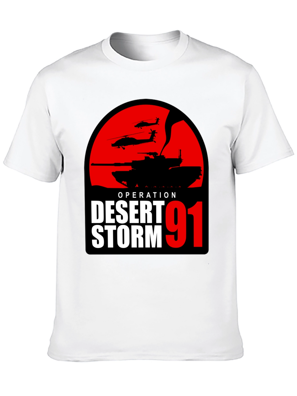 Operation Desert Storm 91 T-Shirt Military Tank Design