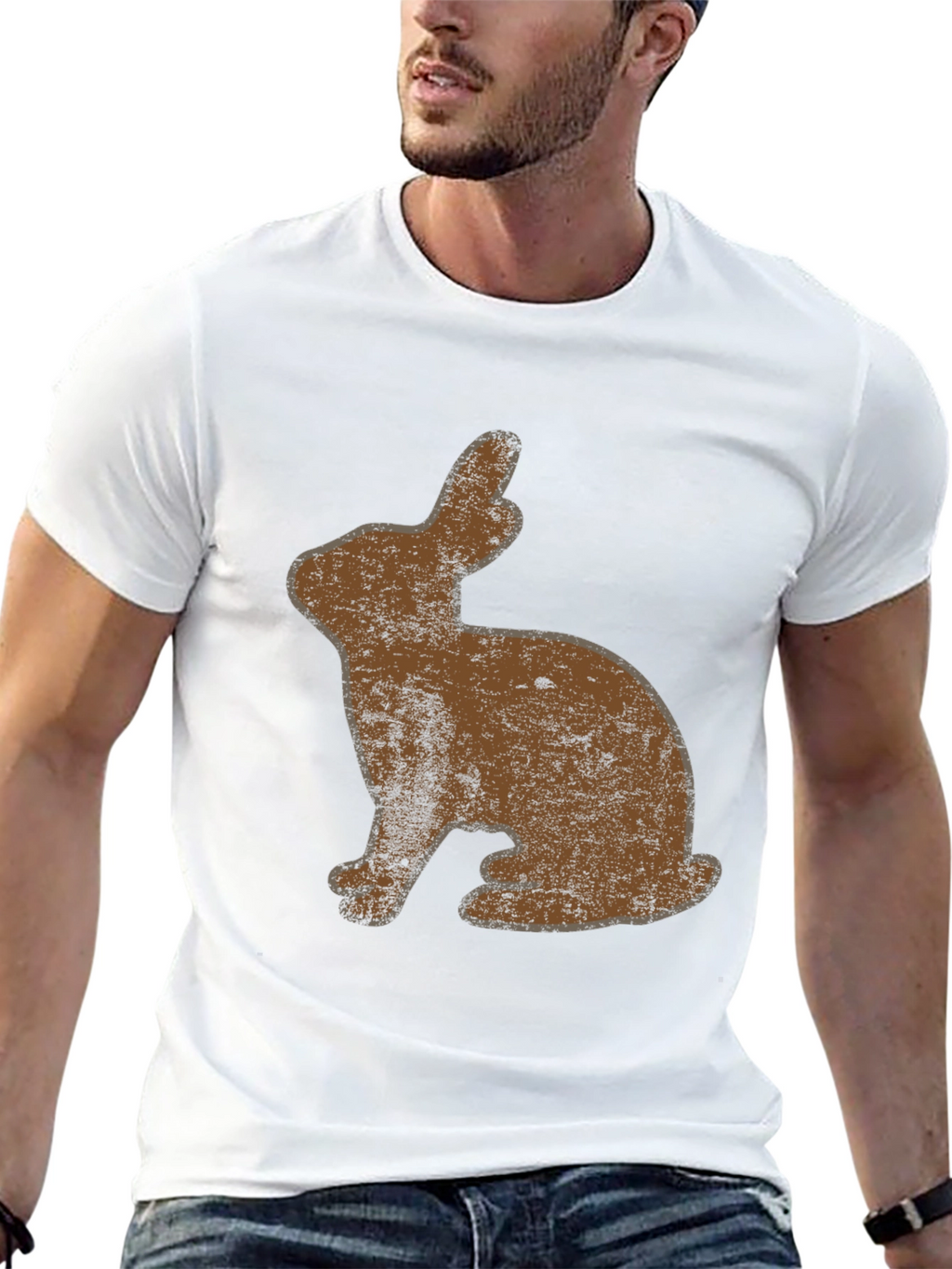 Distressed Bunny Graphic Tee