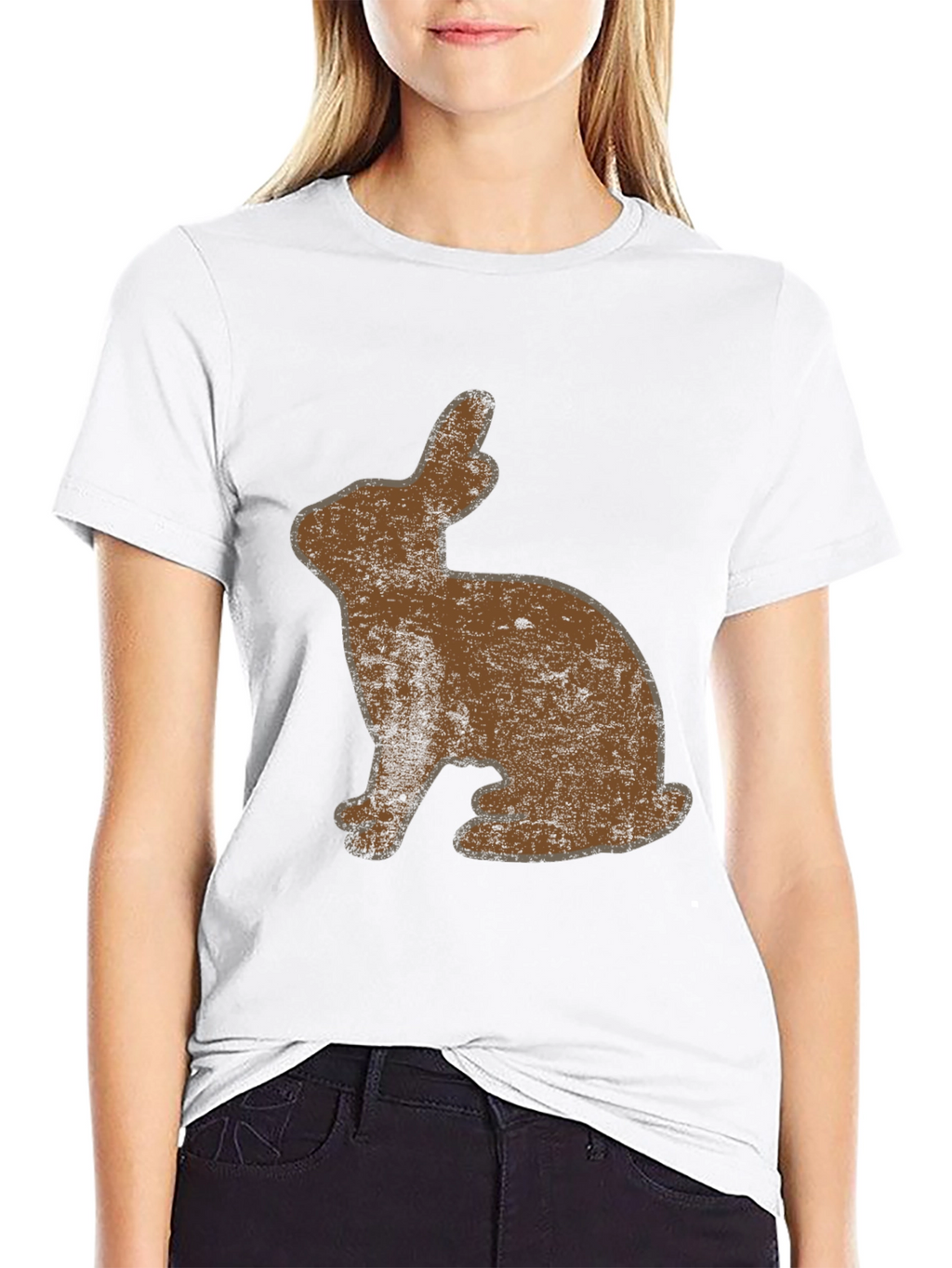 Distressed Bunny Graphic Tee