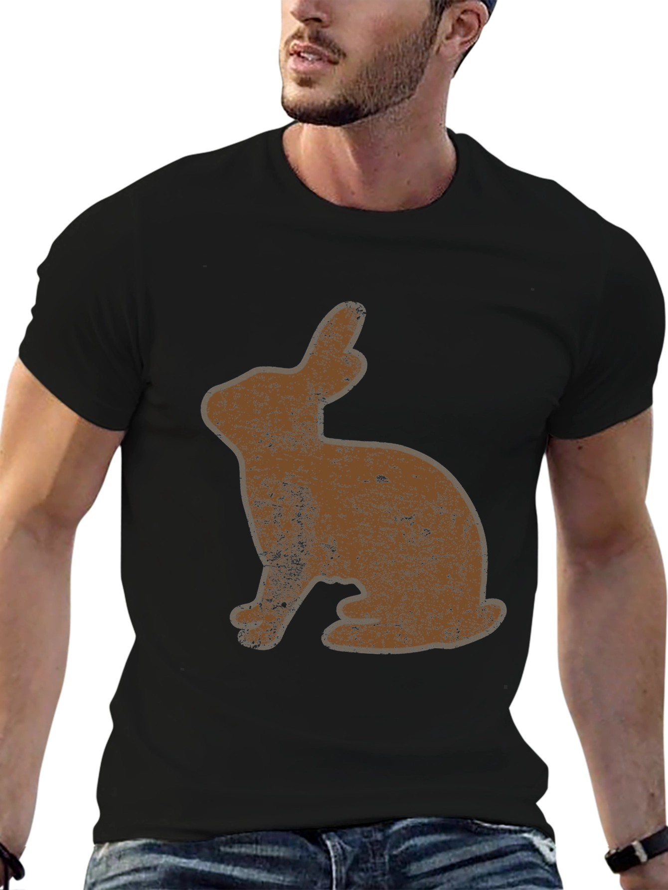 Distressed Bunny Graphic Tee