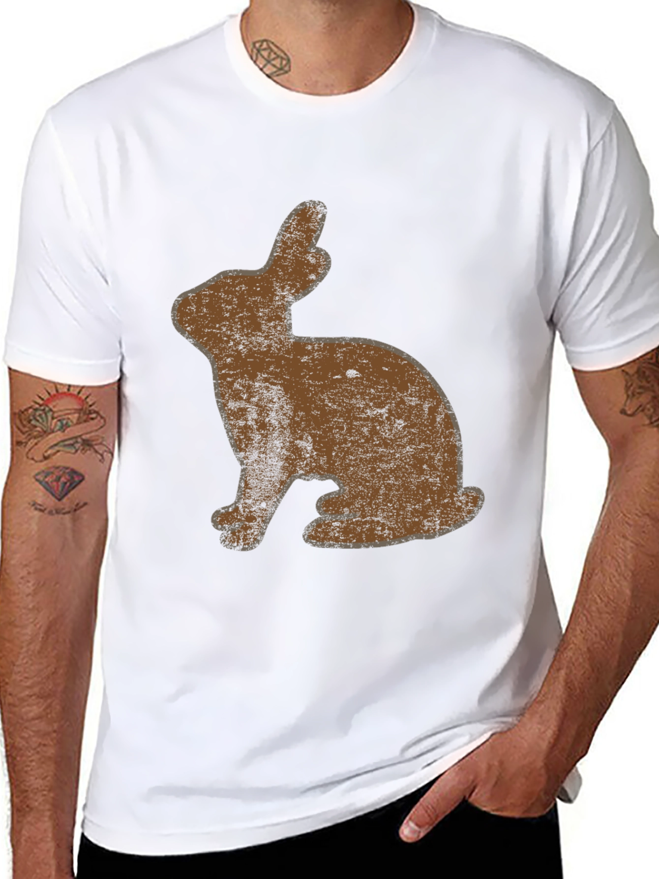Distressed Bunny Graphic Tee