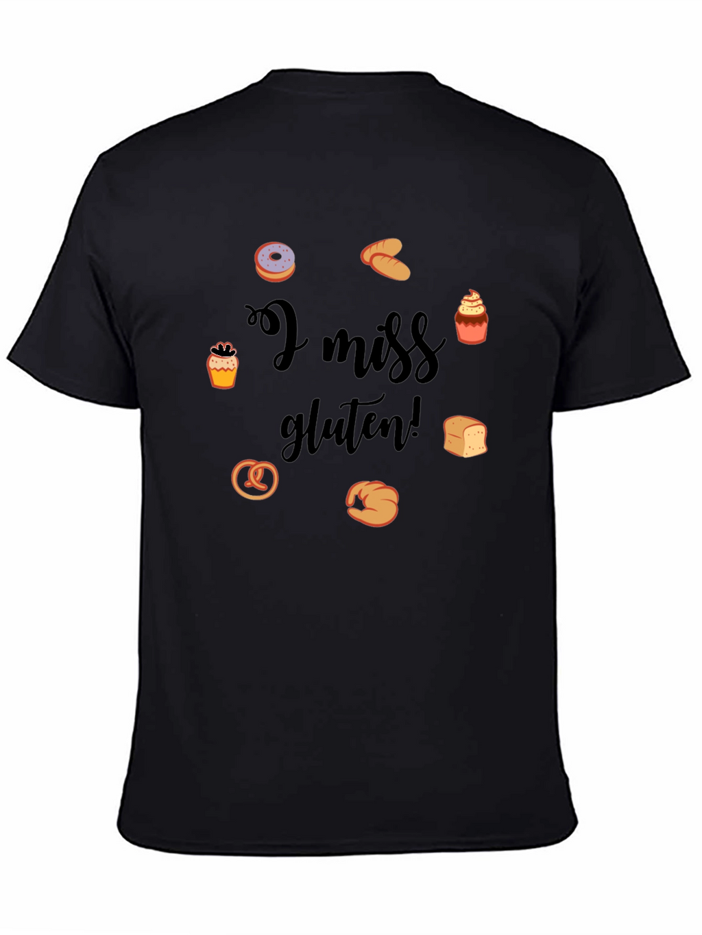 I Miss Gluten Black T-Shirt