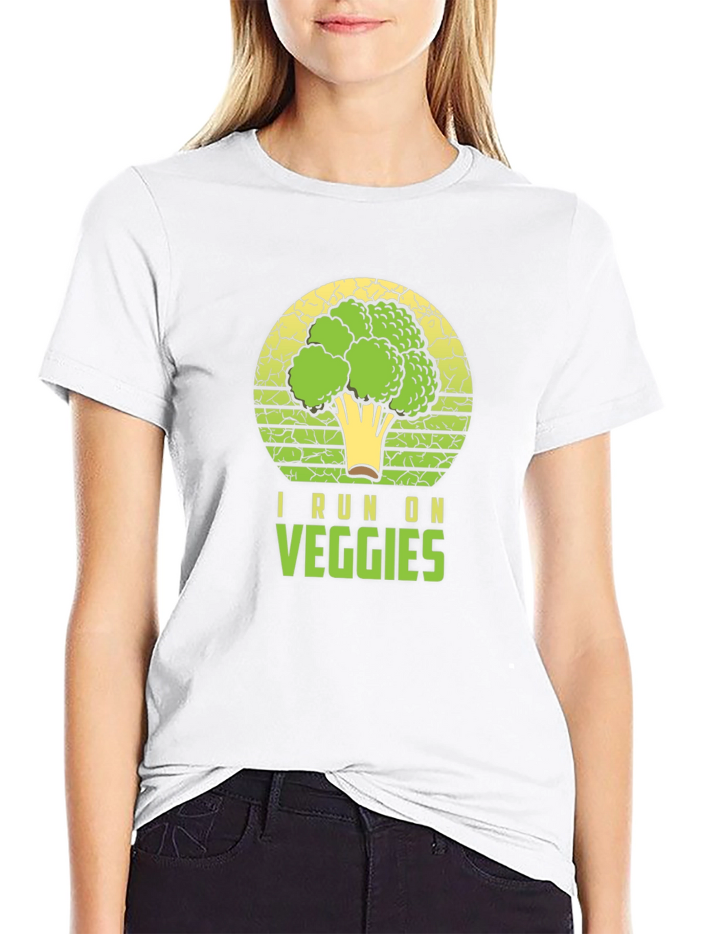 I Run On Veggies Broccoli Graphic Tee