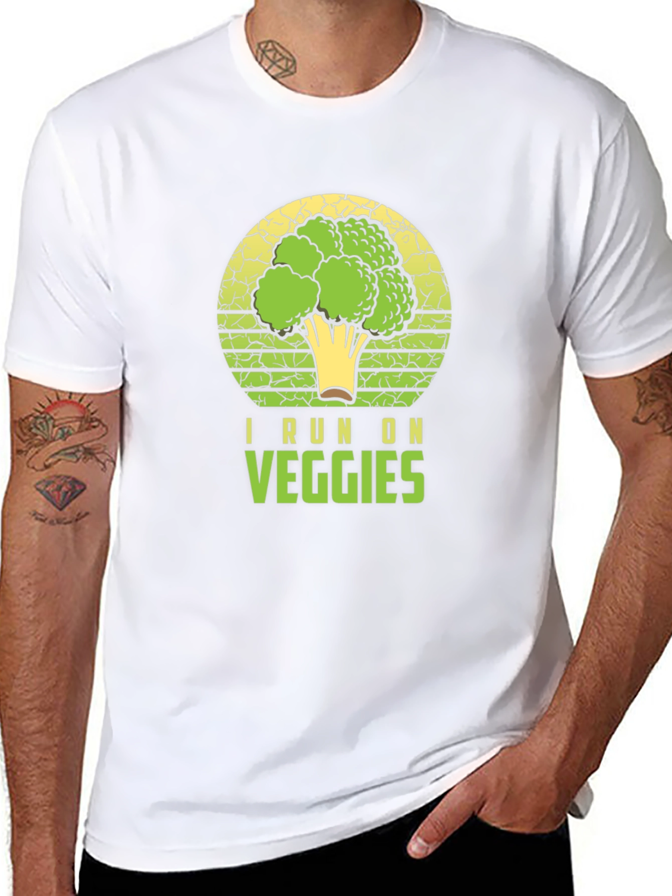 I Run On Veggies Broccoli Graphic Tee