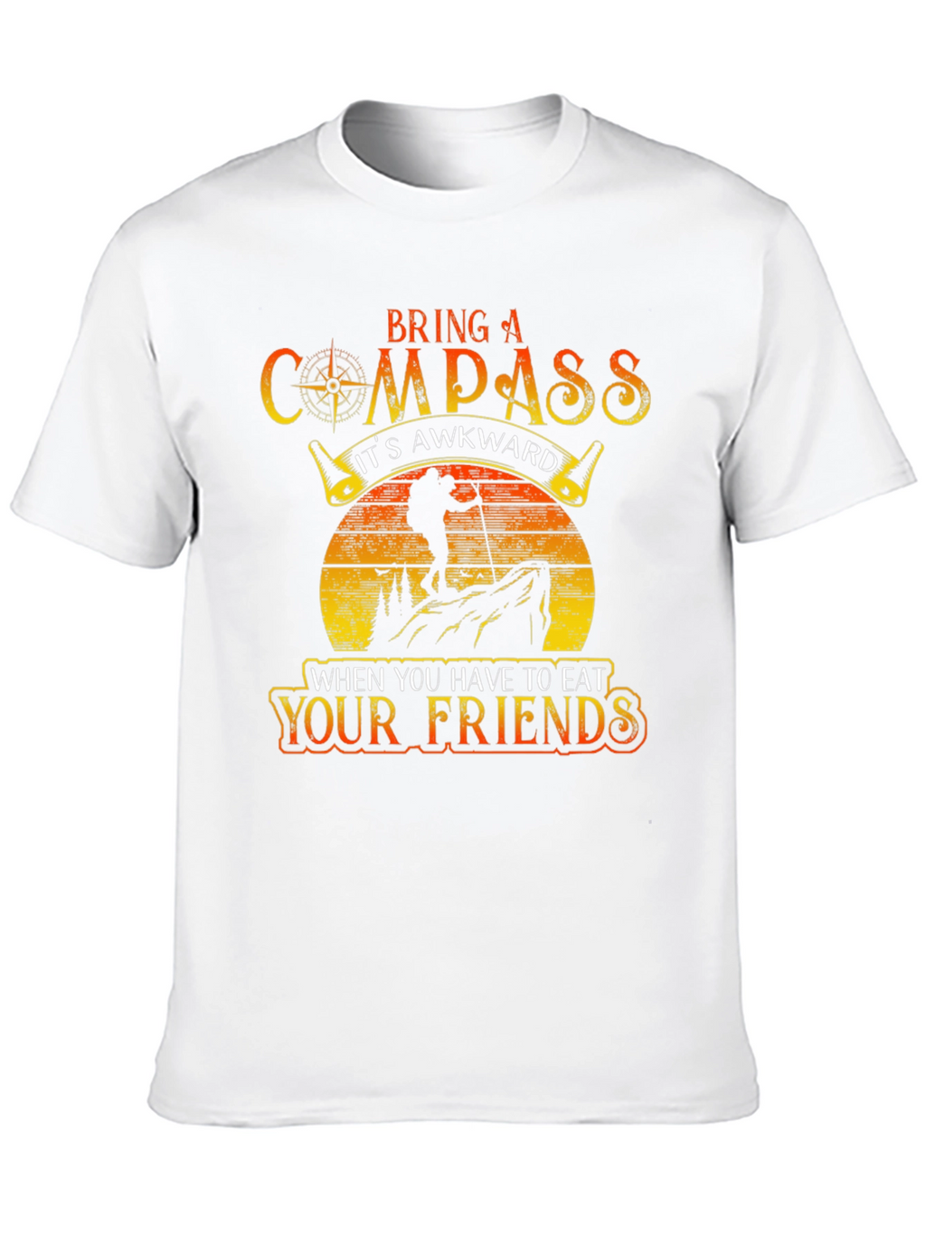 Compass Eat Your Friends Black Graphic Tee