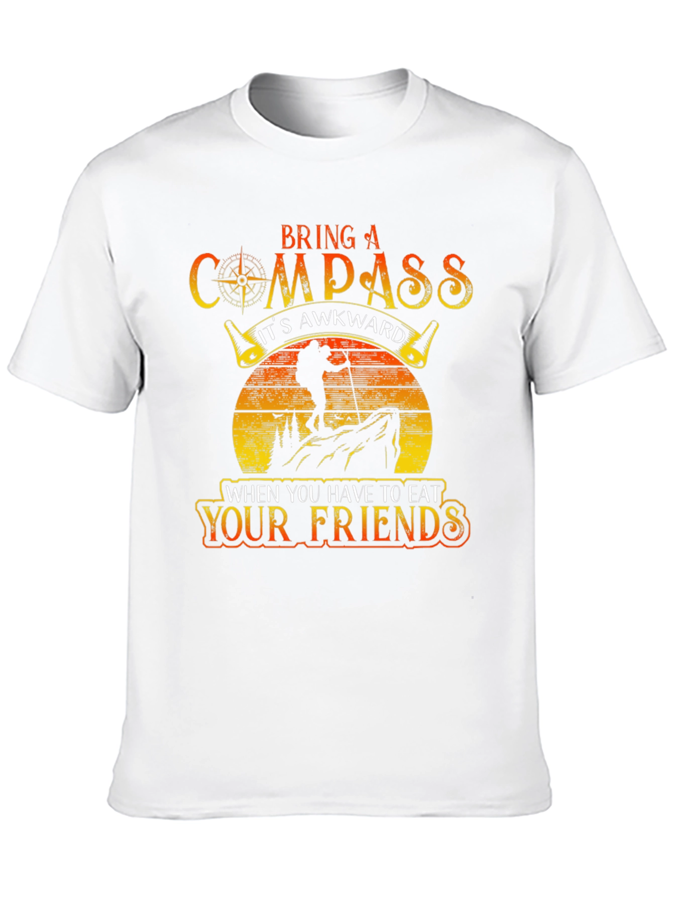 Compass Eat Your Friends Black Graphic Tee