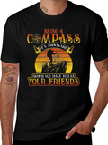 Compass Eat Your Friends Black Graphic Tee