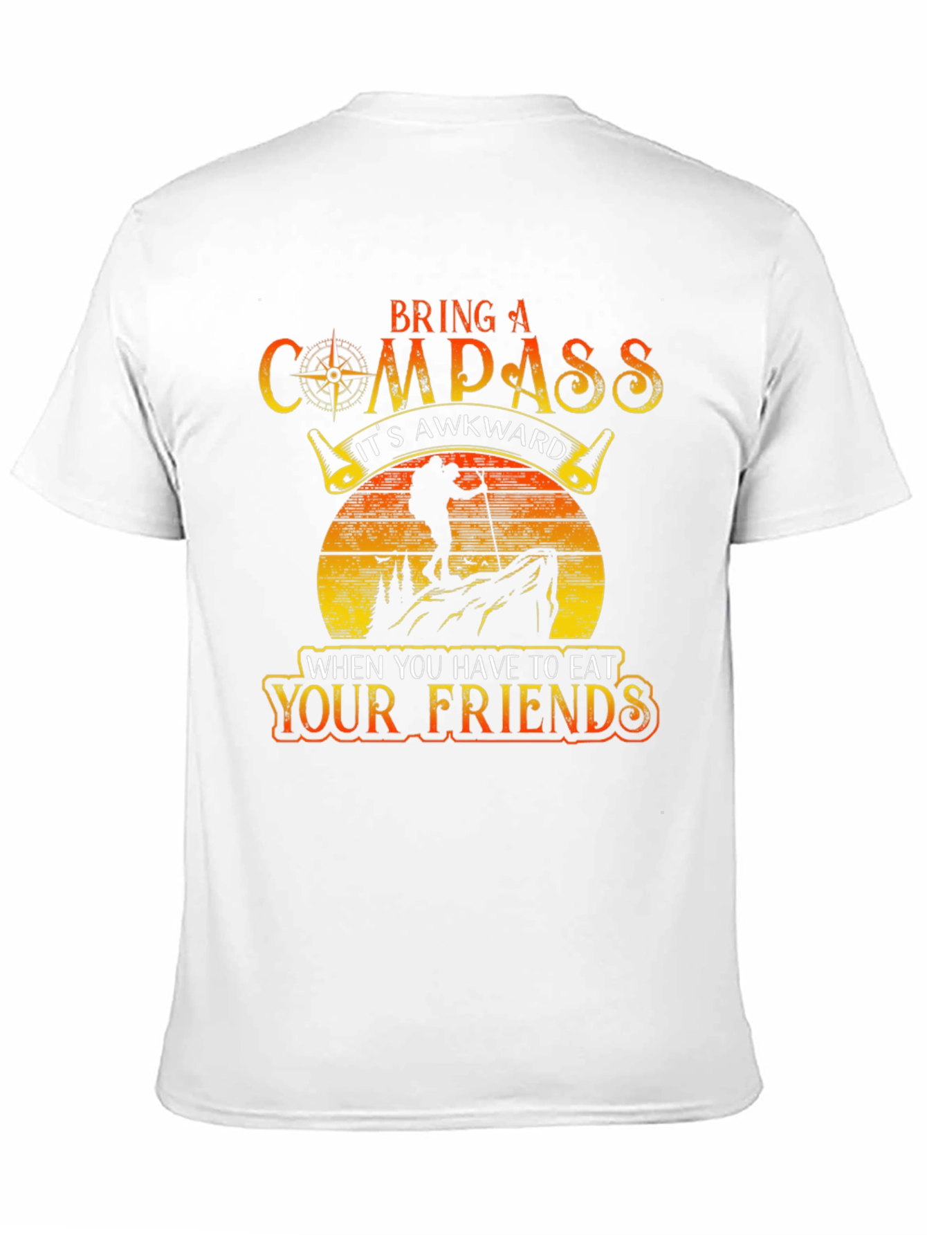 Compass Eat Your Friends Black Graphic Tee