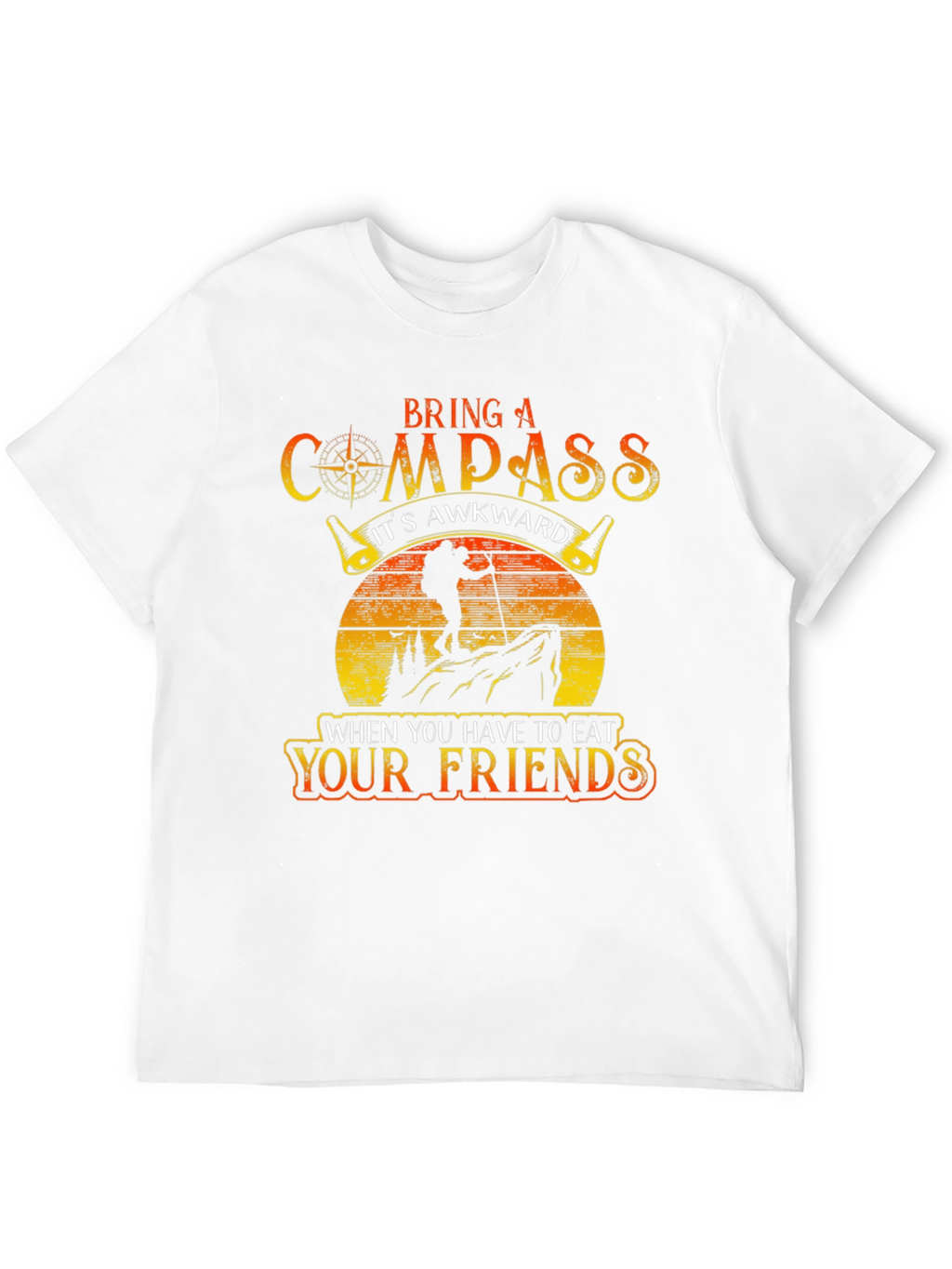 Compass Eat Your Friends Black Graphic Tee