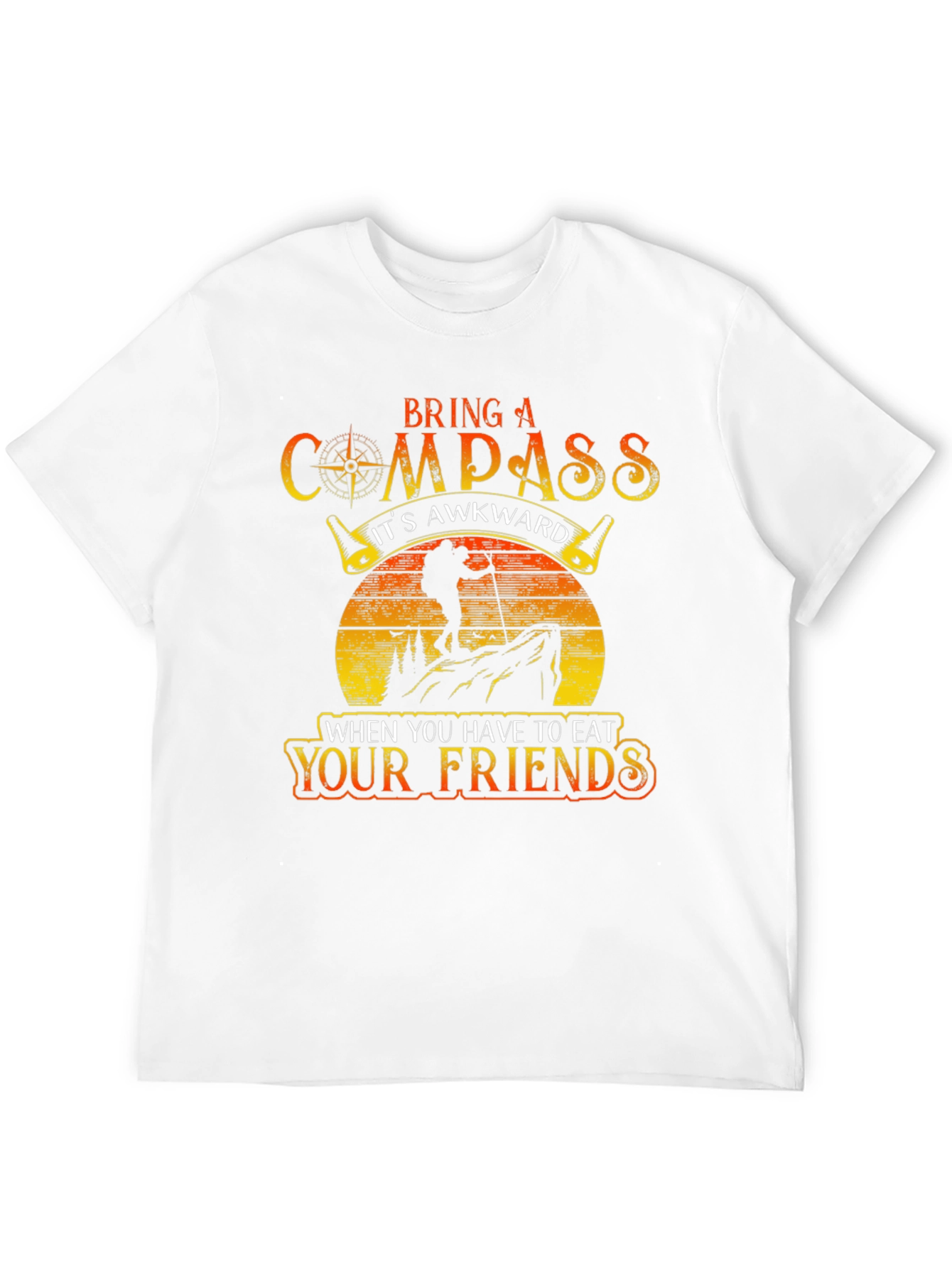 Compass Eat Your Friends Black Graphic Tee
