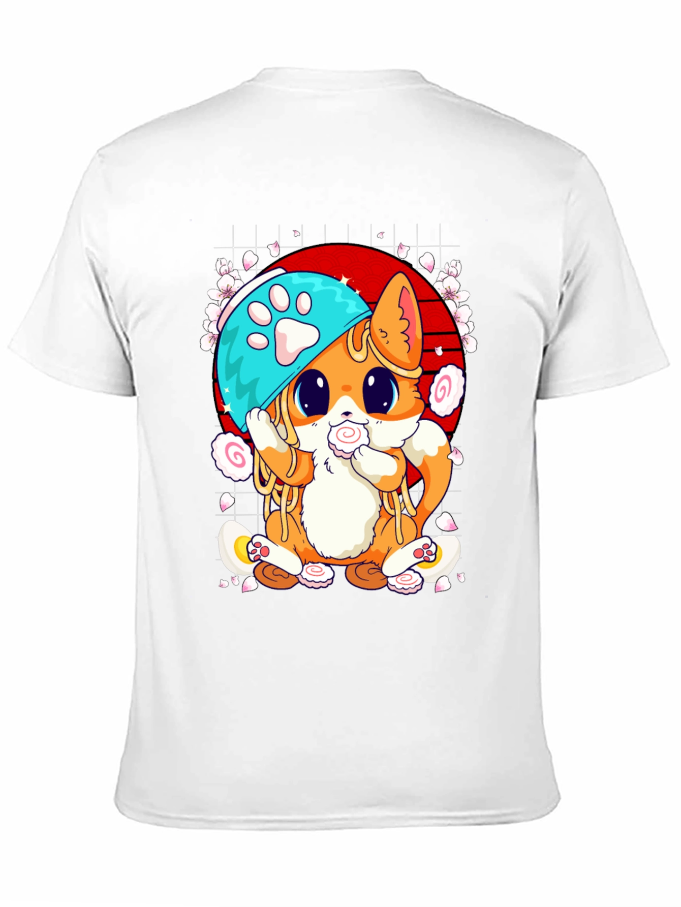 Cute Ramen Cat Graphic Tee